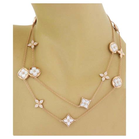 louis vuitton mother of pearl necklace|Color Blossom Necklace, Pink Gold, White Gold, Pink .